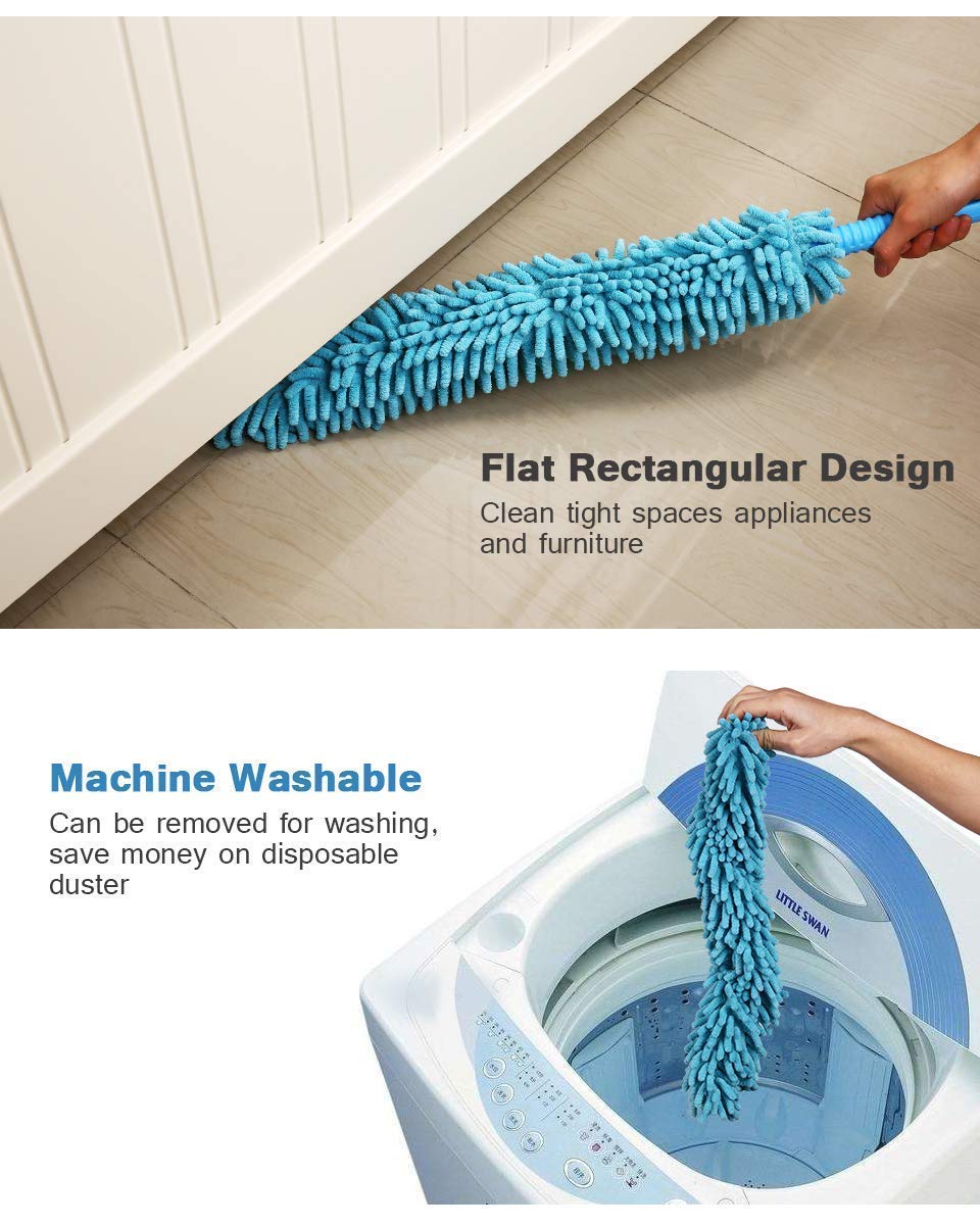 Flexible Microfiber Cleaning Duster With Extendable Rod-Ceiling Fan Duster