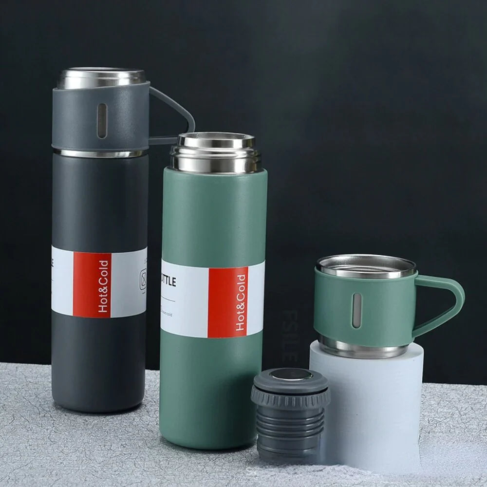 Stainless Steel Vacuum Flask Set