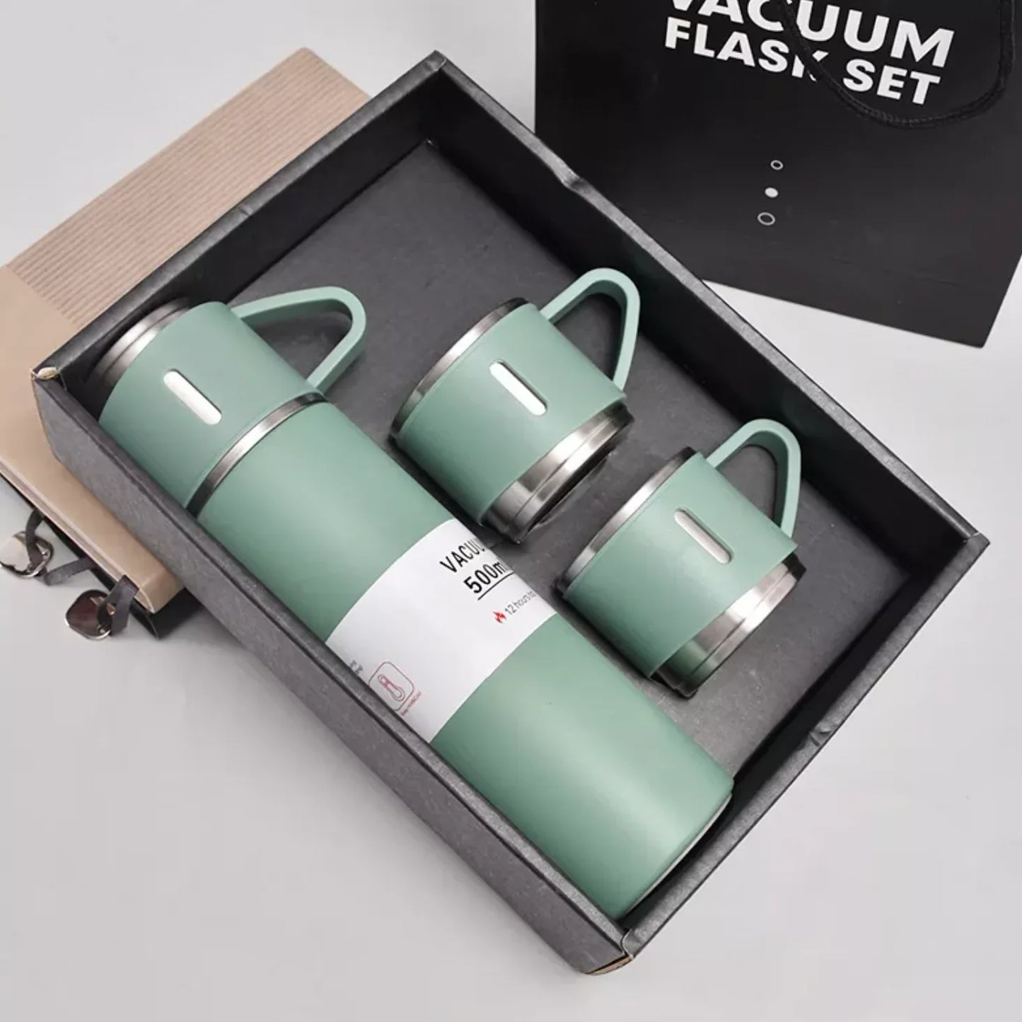 Stainless Steel Vacuum Flask Set