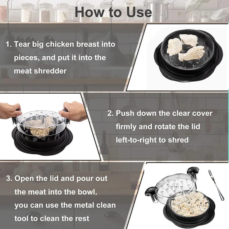 Manual Chicken, Meat & Vegetable Shredder